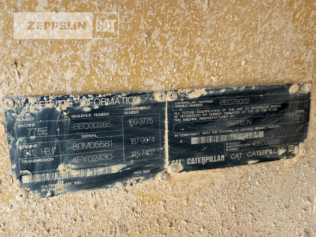 Cat 775E - Caminhão fora de estrada: foto 5 Cat 775E - Caminhão fora de estrada: foto 5