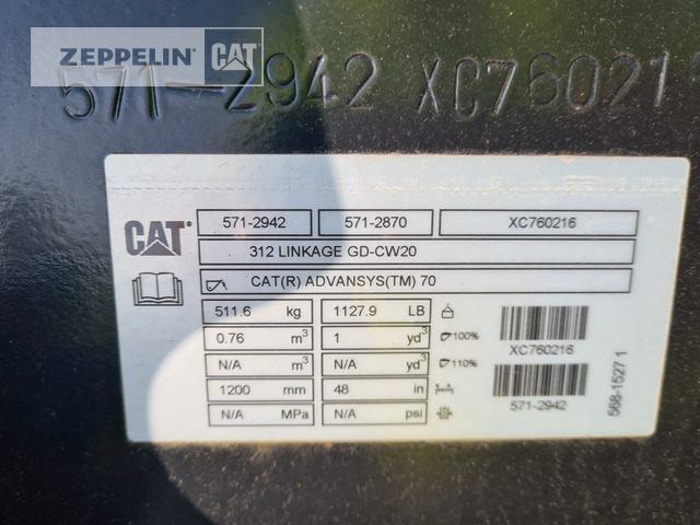 Cat TL1200 CW20 - Balde escavadora por Máquina de construção: foto 4 Cat TL1200 CW20 - Balde escavadora por Máquina de construção: foto 4