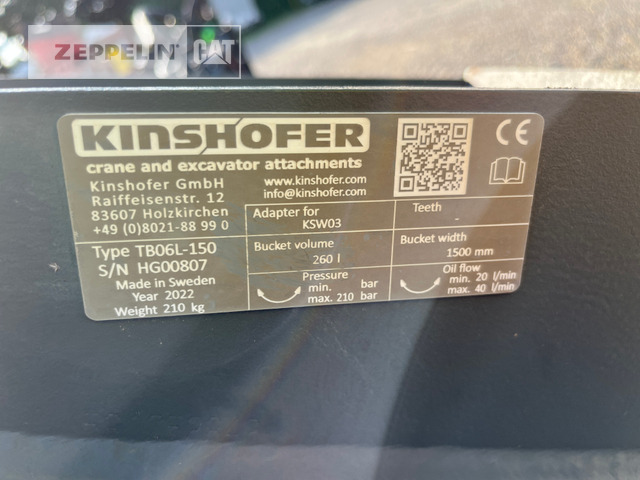 Kinshofer TB06-1500 GLV - Balde escavadora: foto 4 Kinshofer TB06-1500 GLV - Balde escavadora: foto 4