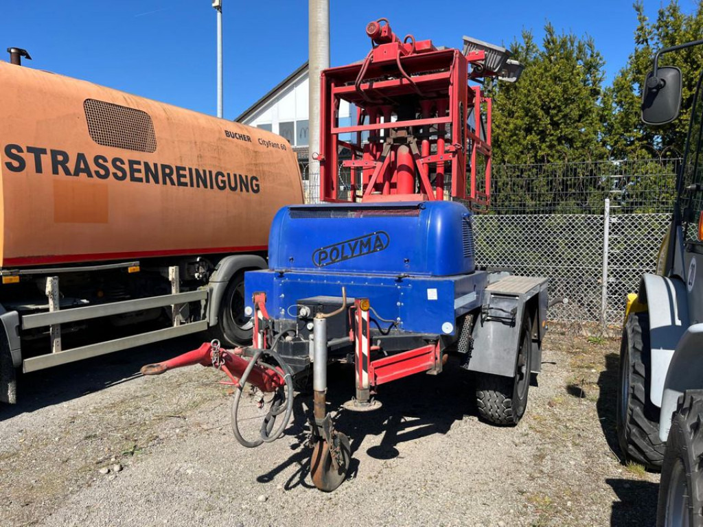 Polyma Geräteanhänger PL 16-9 Spezialanhänger Lichtmast - Reboque plataforma/ Caixa aberta: foto 1 Polyma Geräteanhänger PL 16-9 Spezialanhänger Lichtmast - Reboque plataforma/ Caixa aberta: foto 1