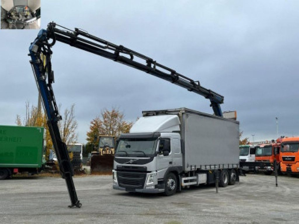 Volvo FM 420 6x2 Pritsche Heckkran 27m/t,Funk,Jib ,E6 - Camião de caixa aberta/ Plataforma, Camião grua: foto 1 Volvo FM 420 6x2 Pritsche Heckkran 27m/t,Funk,Jib ,E6 - Camião de caixa aberta/ Plataforma, Camião grua: foto 1